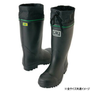 アイトス 58601 安全ゴム長靴(踏み抜き抵抗板入り)(K-3) ブラック 26.5cm