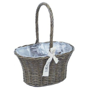 村田屋産業 PPラタンバスケット 舟形 Gray S 3190