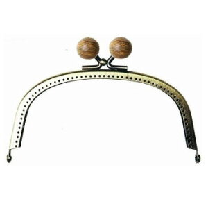 ソウヒロ joint クラフトパーツ レアウッド玉付き口金(アンティークゴールド) 型紙付き 754/ベージュ/黒 JTM-B99A