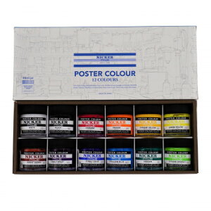 ニッカー絵具 ポスターカラー 40ml 12色セット PC40ML12N