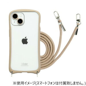 iPhone14/iPhone13���p�w�ʌ^�P�[�X i.Color Beige iP22-61-ICSH04