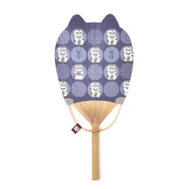 クスグルジャパン くすぐるうちわスリムタイプ 猫招き 25-8075