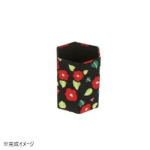 くろちく 花筐 六角小物入れ 椿 黒 72412102