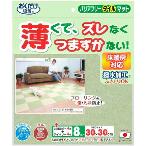 �T���R�[ ���������z�� �o���A�t���[�^�C���}�b�g 30×30cm 2�F�g ���C�g�O���[��/�A�C�{���[ 8���� KH-19