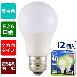 LED�d��(40�`����/533lm/4.4W/�����F/E26/�S�����z��260°/���`���Ή�/2����) (LDA4N-G AG27 2P)