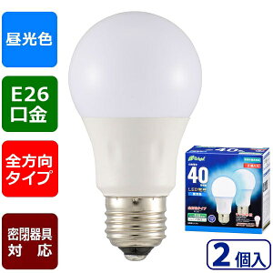 LED�d��(40�`����/569lm/�����F/E26/�S�����z��260°/���`���Ή�/2����) (LDA4D-G AG27 2P)