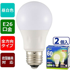 LEDd(60`/815lm/6.7W/F/E26/Sz260°/`Ή/2) (LDA7N-G AG27 2P) [LZEύXEԕis]