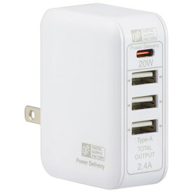 ACアダプター(USB PD Type-C+Type-A×3/ホワイト) (MAV-AUPD2032-W) [キャンセル・変更・返品不可]