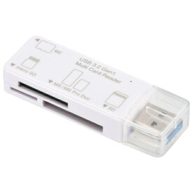 microSDカードリーダー(主要49メディア/USB3.2Gen1/ホワイト) (PC-SCRWU303-W) [キャンセル・変更・返品不可]