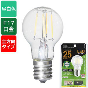 LED�t�B�������g�^�C�v�d�� �N���v�g����(25�`����/261 lm/1.7W/�����F/E17/�S�����z��290°) (LDA2N-E17 C6/PS35)