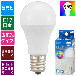LED�d�� ���`(Ra93/40�`����/�����F/480lm/4.0W/E17/�L�z��210°/���`���Ή�/�f�M�ގ{�H���Ή�) (LDA4D-G-E17 RA)