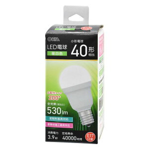 LEDd `(40`/F/530 lm/3.9W/E17/Ra83/Lz200°/`Ή/fMގ{HΉ) (LDA4N-G-E17 IS53)
