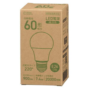 LED�d��(60�`����/900lm/7.4W/�����F/E26/�L�z��220°/���`���Ή�) (LDA7N-G AG56)