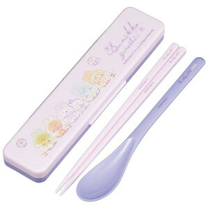 すみっコぐらし うさぎのふしぎなおまじない 抗菌 音のならないコンビセット 箸18cm スケーター