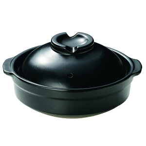 電子レンジ専用陶器 楽炊御膳こぶり鍋 17cm T-02B