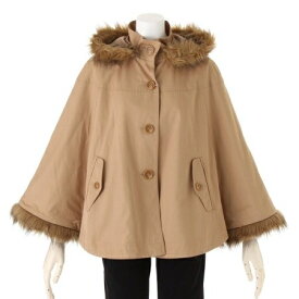 楽天市場 フェイクファー ポンチョ風コートの通販