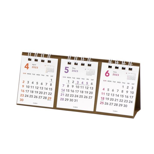 2023年版カレンダー 4月始まり プチプチ卓上3ヶ月 手帳・カレンダー 日本製<br> <br>[キャンセル・変更・返品不可]
