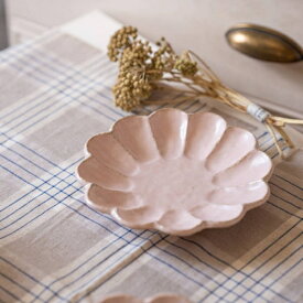 カネコ小兵製陶所 リンカ (輪花) 15.5cmプレート 桃練