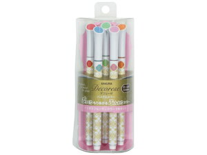 【在庫限り】サクラ ボールペン / デコレーゼ パステルカラー(ペン先0.6mm)5色セットA フルーティ(DB206P5A)【SAKURA Decorese ゲルインキボールペン 筆記具 事務用品 デザイン おしゃれ】