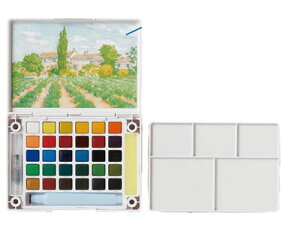 サクラ 透明固形水彩絵具 / プチカラー水筆入り30色セット(NCW-30H)(A-35840)【SAKURA 描画材料 事務用品 デザイン おしゃれ】