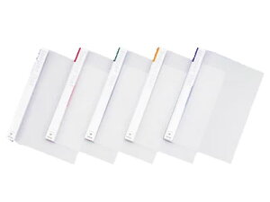 リヒトラブ ルーパーフラット A4 タテ型 2穴 背幅6mm 5冊パック(F-52)【LIHIT LAB. 穴をあけて閉じるファイル スリムファイル】