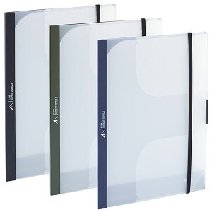 リヒトラブ オルトナ スタンドホルダー A4 3ポケット(F-7770)【LIHIT LAB. ALTNA ポケットホルダー 穴をあけずにとじるファイル】