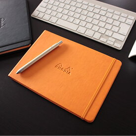 【メール便可 1冊まで】ロディア RHODIA / ウェブノートブック ランドスケープ A5サイズ (オレンジ・無地)(cf118178)【ノート デザイン おしゃれ】