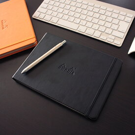 【メール便可 1冊まで】ロディア RHODIA / ウェブノートブック ランドスケープ A5サイズ (ブラック・無地)(cf118179)【ノート デザイン おしゃれ】