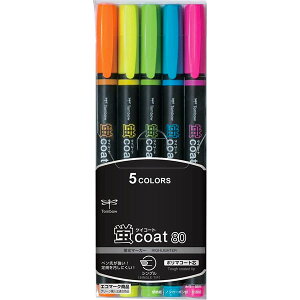 �g���{���M �u���}�[�J�[ �u�R�[�g80 5�F�Z�b�g�iWA-SC5C�j�yTOMBOW MARKING PEN �ucoat �u���y�� �C���N��[���z