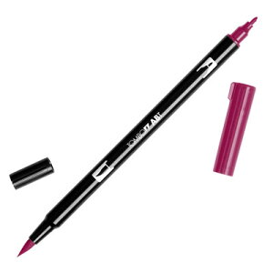 【メール便可 10本まで】トンボ鉛筆 TOMBOW / デュアル ブラッシュペン AB-T 837 Wine Red (水性マーカー全108色) (AB-T837)【水性マーカー カラー筆ペン グラフィック マーカー アート】