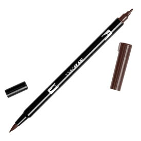 【メール便可 10本まで】トンボ鉛筆 TOMBOW / デュアル ブラッシュペン AB-T 879 Brown (水性マーカー全108色) (AB-T879)【水性マーカー カラー筆ペン グラフィック マーカー アート】