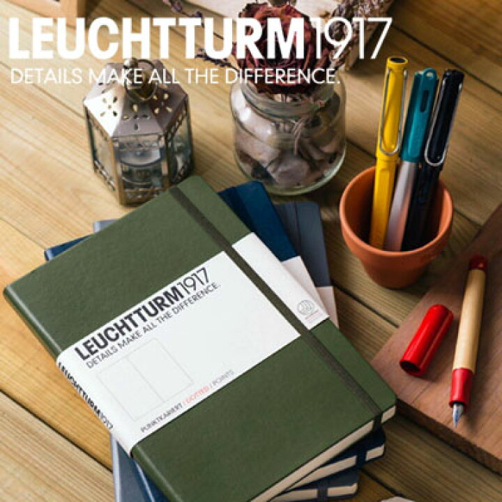 メール便可 3冊まで LEUCHTTURM 方眼 ロイヒトトゥルム A6 ノート 方眼 SQUARED ポケット ハードカバー POCKET hardcover デザイン おしゃれ カラフル 文房具屋フジオカ文具e-stationery
