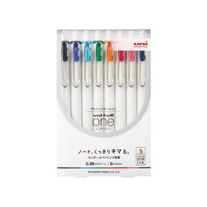�O�H���M ���j�{�[�� ���� 0.38mm 8�F�Z�b�g�iUMN-S-38-8C�j�iA-30844�j�yMITSUBISHI uni-ball ONE �Q���C���N�{�[���y�� �M�L��z