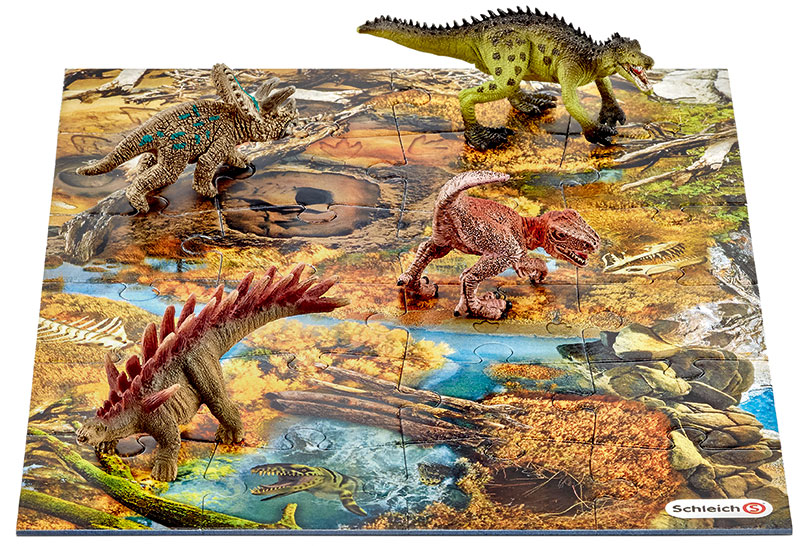 楽天市場】シュライヒ 恐竜 ミニ恐竜とジオラマパズルセット 湿原