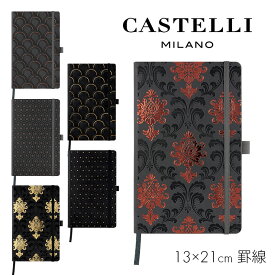 【メール便可 2冊まで】カステリ ミラノゴールド ノートM 7mm 横罫GOLD-ゴールド- CASTELLI MILANO