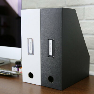 楽天市場 ファイルボックス 縦 ファイルケース モノクローム ボックスファイル 縦型 サイズ Pam 491 収納ボックス マガジンボックス 白 ホワイト 黒 ブラック デザイン おしゃれ インテリア 雑貨 文房具屋フジオカ文具e Stationery