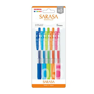�[�u�� �����{�[���y�� �T���T�N���b�v 0.5mm 5�F�Z�b�g�iJJ15-5C-N�j�iA-47143�j�yZEBRA SARASA CLIP �W�F���{�[���y���z