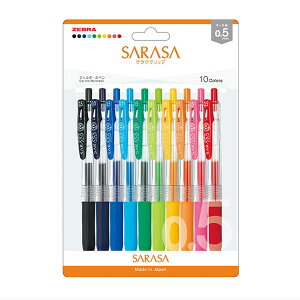 �[�u�� �����{�[���y�� �T���T�N���b�v 0.5mm 10�F�Z�b�g�iJJ15-10C-N�j�iA-47144�j�yZEBRA SARASA CLIP �W�F���{�[���y���z