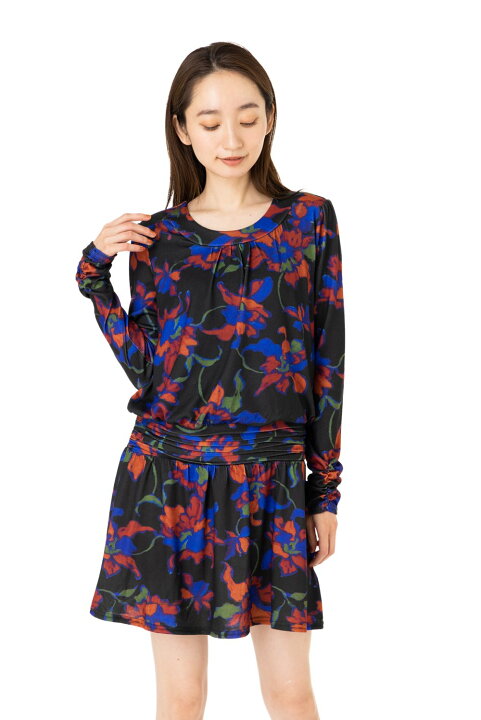 楽天市場】秋冬エジェリ(EGERIE)ワンピース T1 T2 T3サイズ 長袖 ミニ  