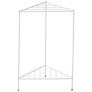 【ポイント5倍】《東谷/LF》スチールラック 2段 三角形 コーナーラック トイレ収納 玄関収納 デザインラック アジャスター付き 簡単組み立て 軽量 スリム 薄型 省スペース コンパクト シンプ