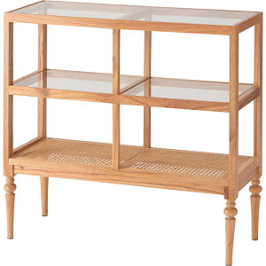 《東谷》オープンシェルフ おしゃれ 幅80cm 3段 完成品 ガラス ラタン 収納 オープンラック 収納棚 ディスプレイラック 北欧 韓国インテリア 木製 黒 ナチュラル 寝室 リビング 玄関 間仕切り