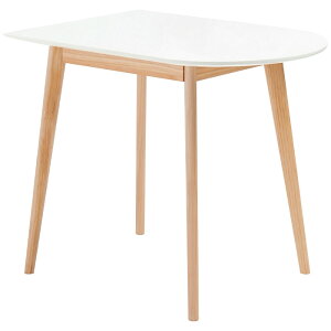 【水曜10時〜木曜まで★P10倍】《東谷》ダイニングテーブル 2人用 幅85cm テーブル 壁寄せ 食卓 ダイニング 壁付け かまぼこ型 半円 デスク シンプル 北欧 天然木 カフェ 韓国インテリア ナチ