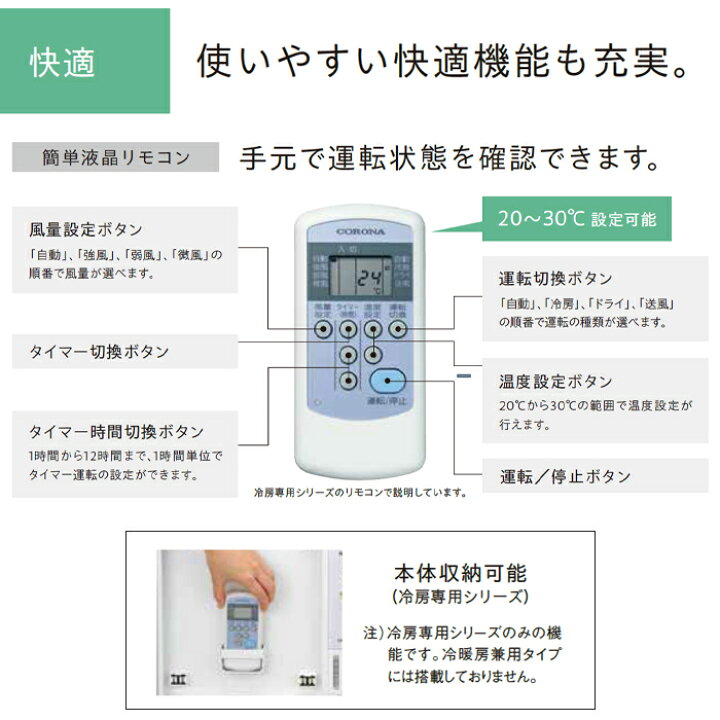 楽天市場】《コロナ》 CW-1625R ウィンドエアコン 冷房専用タイプ 4～7 