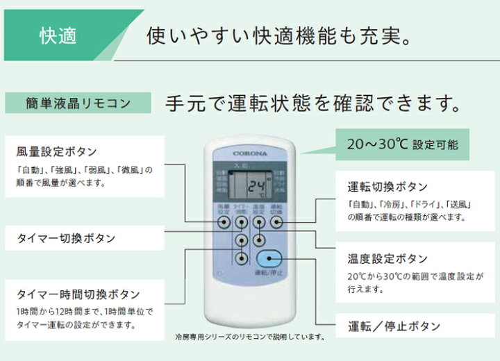 楽天市場】《コロナ》 CWH-A1826R ウィンドエアコン 冷暖房兼用タイプ 