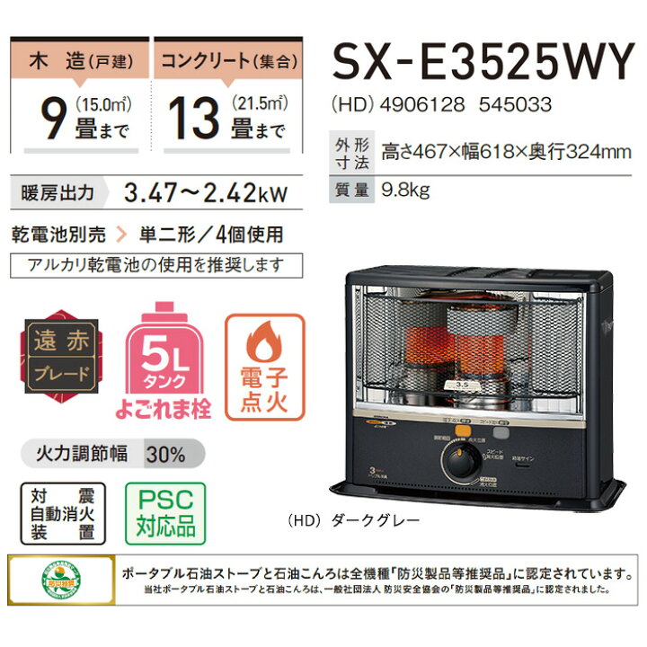 楽天市場】《コロナ》SX-E3525WY 数量限定 2025年モデル SX-E3522WYの 
