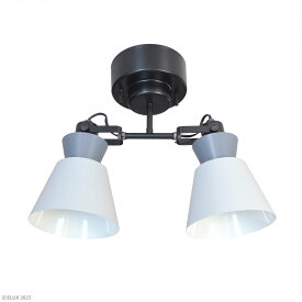 【ポイント10倍】《エルックス》2灯シーリングスポットライト ボニス BONIS 照明 照明器具 天井照明 シーリングライト スポットライト 壁スイッチ 角度調節 スチール ブラック グレー オリーブ ホワイト lc11013