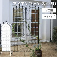 【ポイント10倍】《SMST》アイアンフェンス220 ハイタイプ 2枚組 フェンス アイアン ガーデンフェンス ガ…