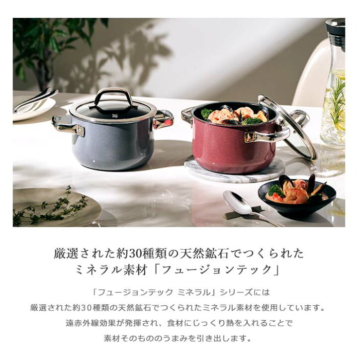 WMF ヴェーエムエフ フュージョンテック ミネラルプロ ソースパン 16cm IH対応 ガス火対応 送料無料 片手鍋 鍋 蓋付き ふた付き ガラス蓋 煮込み料理 食洗機対応 オーブン対応 無水料理 調理器具 10年保証 JGS 公式通販