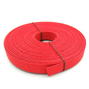 ●◇12-024 かご作りに エコクラフトテープ 10m巻 (ハイビスカス) 15mm幅 赤 レッド 手芸用 クラフトバンド 紙バンド (メール便可)