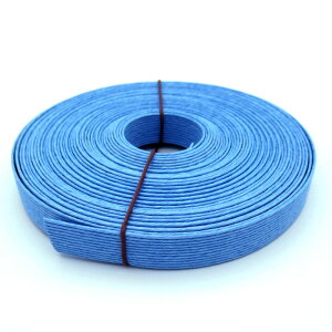 ●◇12-032 かご作りに エコクラフトテープ 10m巻 (スカイブルー) 15mm幅 水色 青 手芸用 クラフトバンド 紙バンド (メール便可)